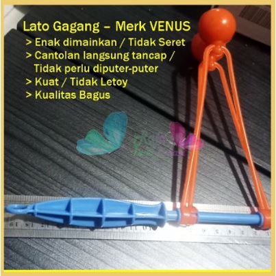 Lato-Lato Gagang Besar 20cm Mainan Anak Tek-Tek Bola 20 cm Viral Latto-Latto Stik Ukuran Besar