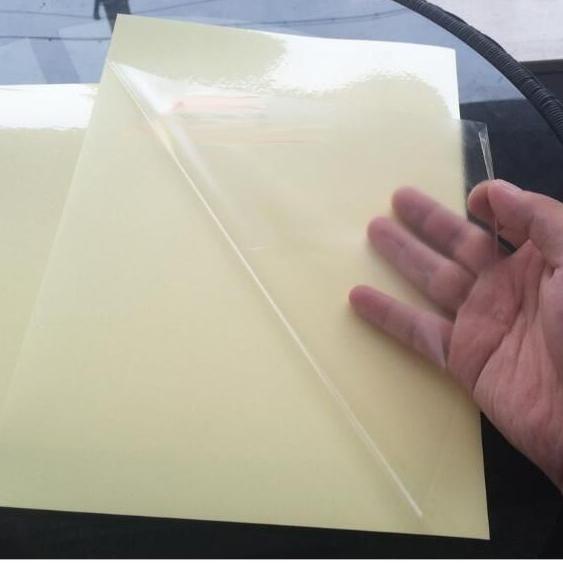 

Import Terlaris kertas sticker stiker transparan glossy tahan air bisa semua printer dan semua tinta isi 10 buruan