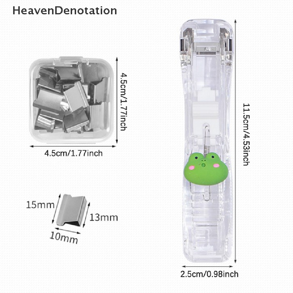 [HeavenDenotation] 1pc Penjepit Pengikat Kertas Lucu Desain Kartun Kertas Klip Penjepit Kertas Kantor Tanpa Jejak Stapler Tools HDV