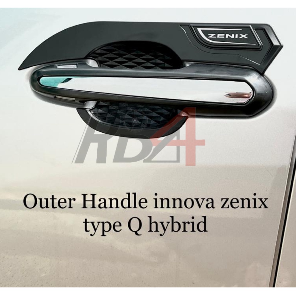 Paket Outer Handle Toyota Innova Zenix 2023 Tank Cover Auter Mangkok Pegangan Pintu Mobil 2024