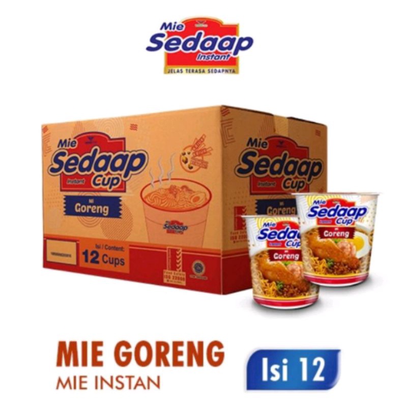 1 DUS - Sedaap Cup Mie Instan Sedap Pop Karton Mix - Korean Spicy Chicken, Baso Bleduk, Mi Goreng, Korea Soup, Bakso Spesial, Kari Special, Ayam Jerit, Soto, Ayam Nampol Nampool Isi 12 [Gratis Ongkir]
