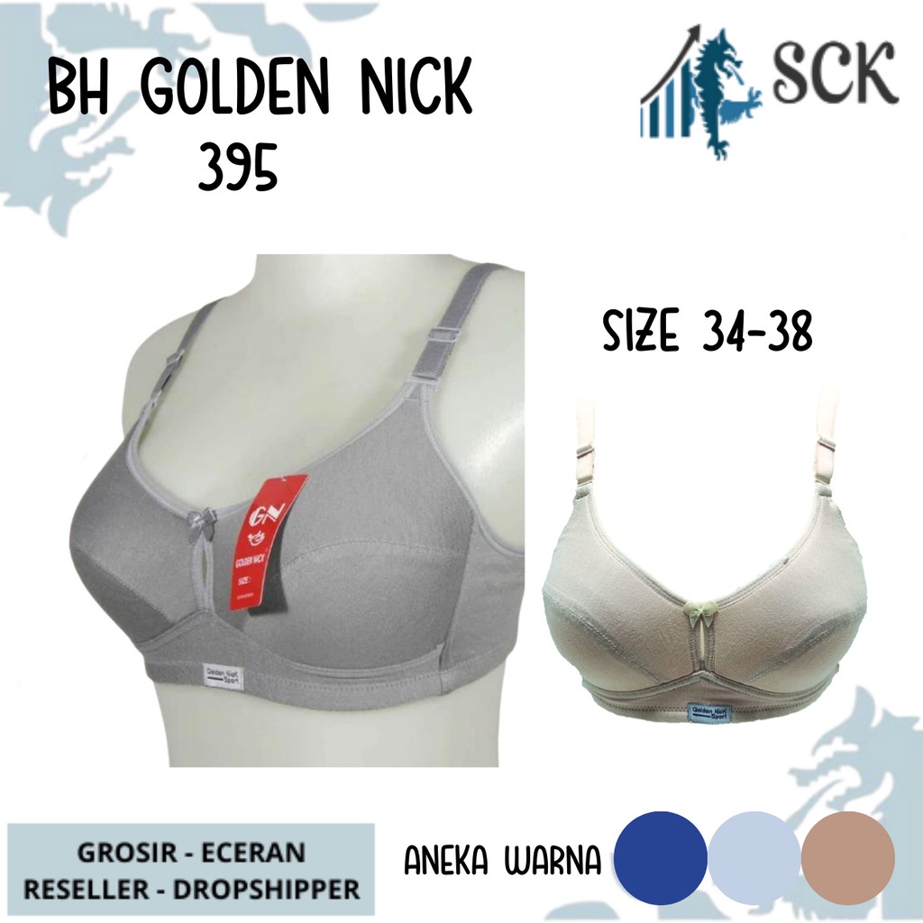 BH GOLDEN NICK 395 / BH Katun Busa Tipis Tanpa Kawat K395 Pakaian Dalam Wanita - sckmenwear GROSIR