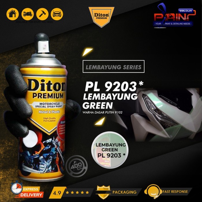 DITON PREMIUM LEMBAYUNG GREEN 9203* - Cat Semprot /Pylox/Samurai/Helm