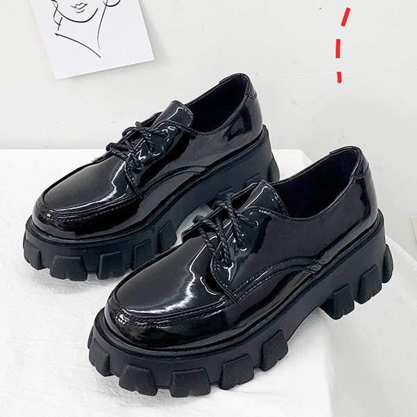 FD Sepatu Flat Wanita Kasual Docmart Shoes Korean Style Spatu Oxford Import Kekinian KI-044