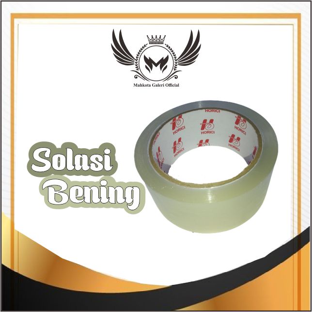 PROMO GILA !!! Solasi Lakban BENING BESAR 100 yard Solasi / Lakban Murah diameter 4.8 mm