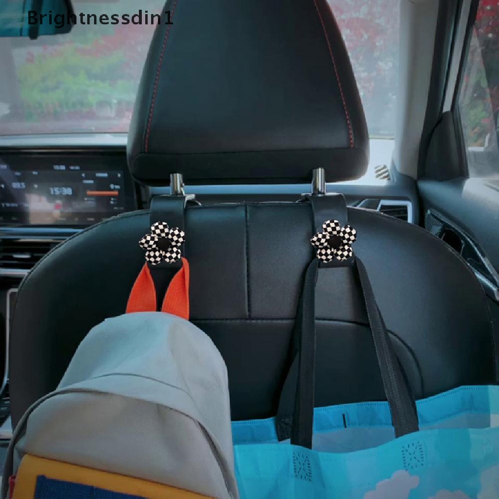 [Brightnessdin1] Car Seat Cute Hook Universal Sunflower Bentuk Busur Interior Car-styling Storage Vehicle Back Seat Organizer Holder Aksesoris Interior Mobil Butik