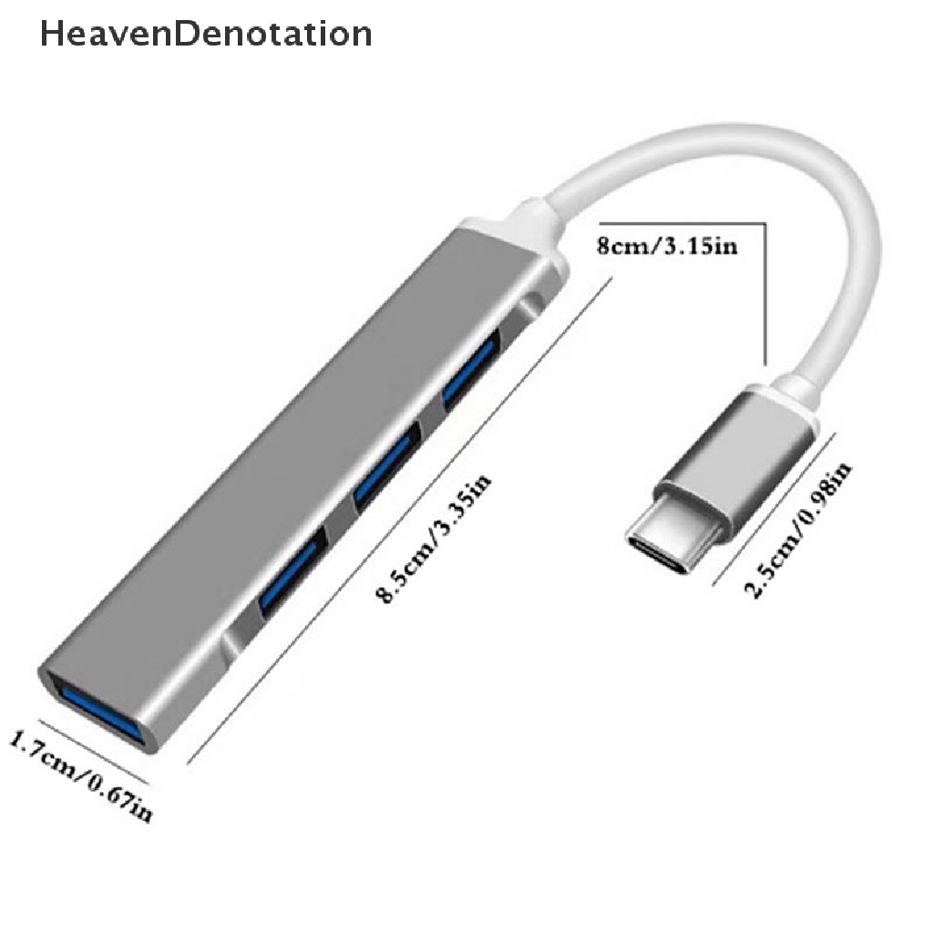 [HeavenDenotation] Usb C HUB 3.0 Tipe C 3.1 4port Multi Splitter Adapter OTG Untuk Komputer PC HDV