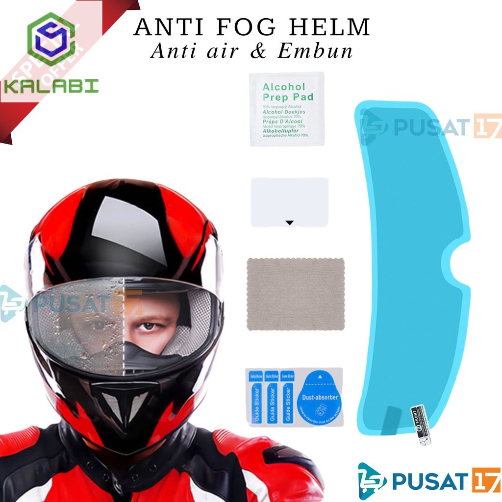 STIKER ANTI FOG KACA HELM MOTOR / ANTI EMBUN HELM ANTI AIR HUJAN HELM / FILM HELMET VISOR / KACA FIL