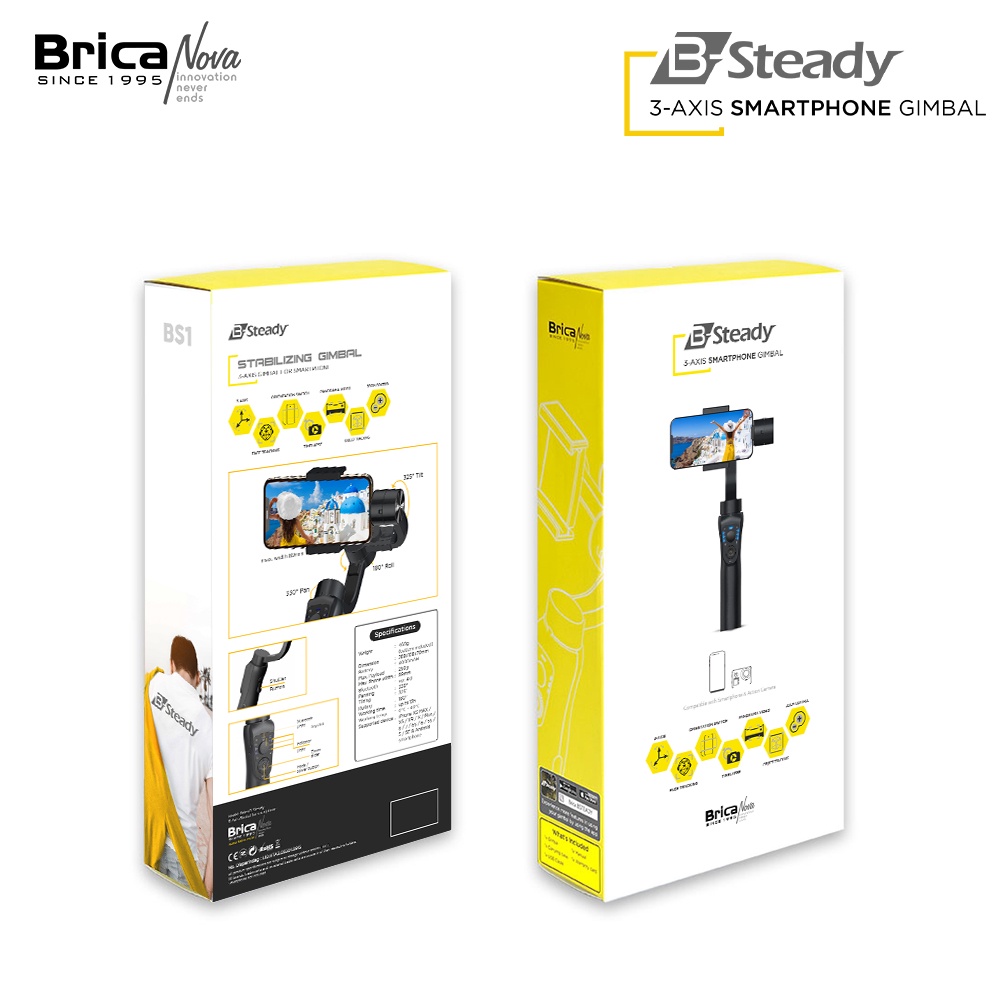 Brica B Steady 3 Axis Holder Smartphone HP Gimbal