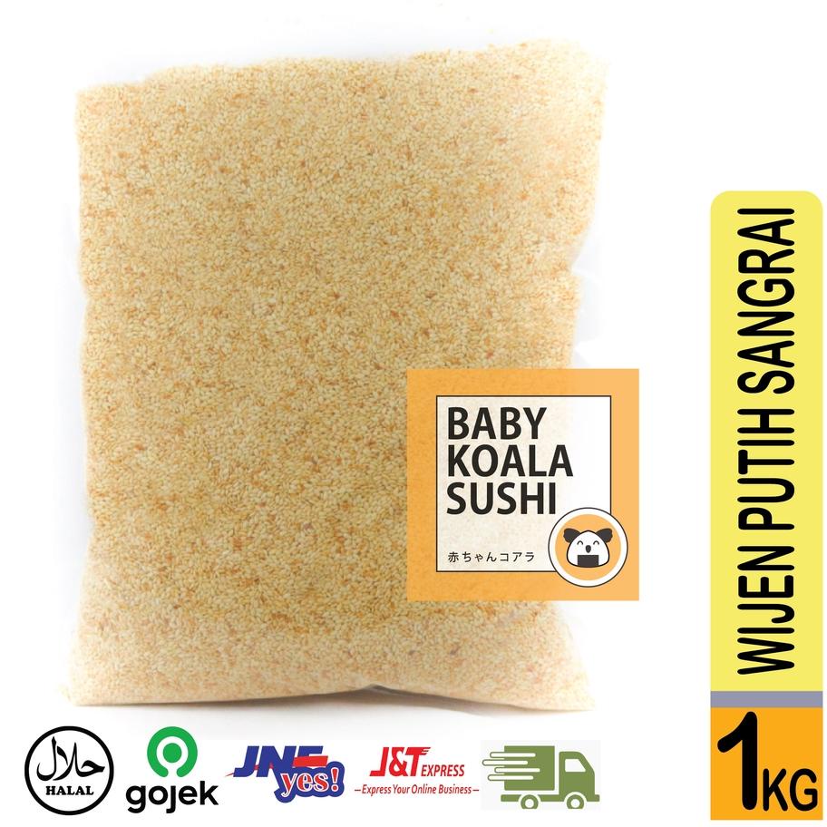 

™ HIROKING Biji Wijen Putih Sangrai 1 Kg Halal │ Roasted White Sesame Seed for Sushi Ramen ☄