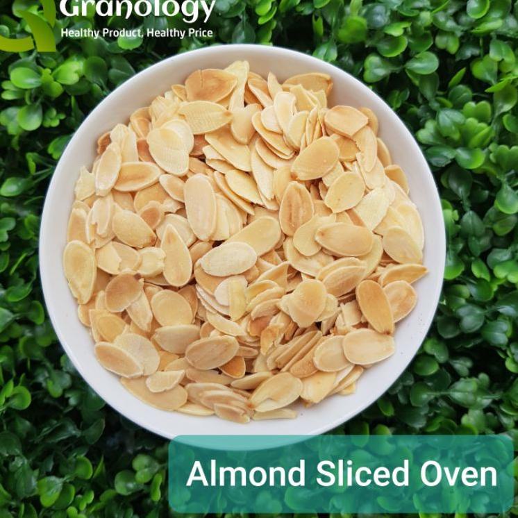 

Import Terlaris (Kemasan Vakum) Roasted Almond Slice / Kacang Almond Slice Oven (250 gram) by Granology !!!