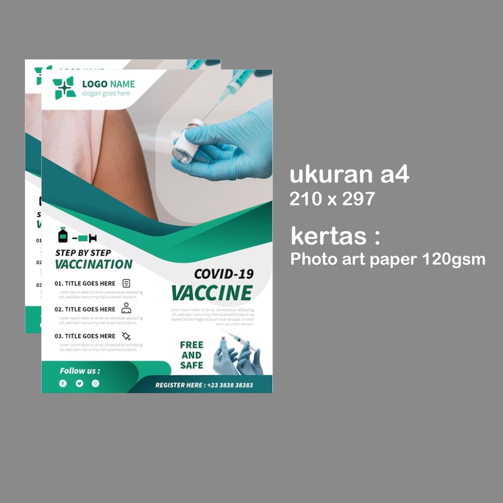 

CETAK BROSUR ATAU FLYER UKURAN A4 SATU SISI (1Rim) photo art paper 120gsm