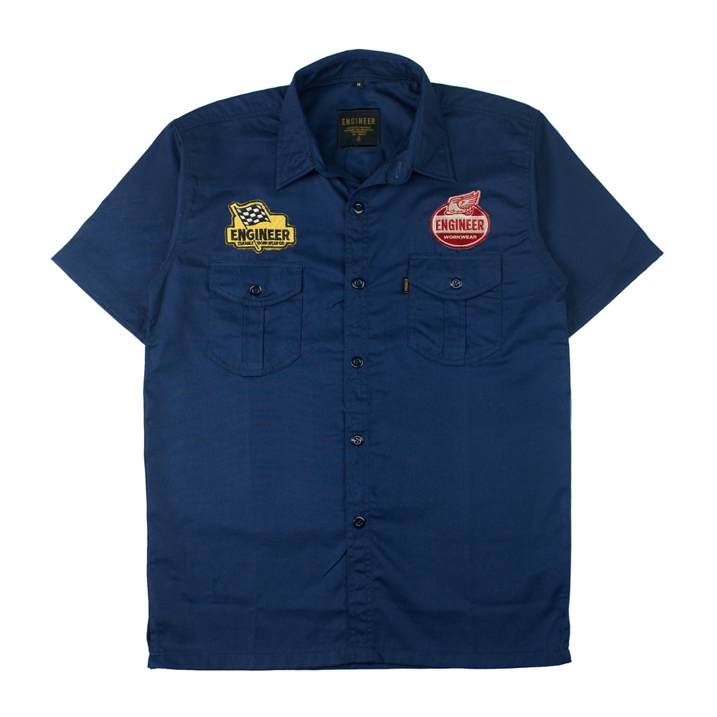 TUNNER WORKSHIRT KEMEJA KERJA LENGAN PENDEK UNISEX BY ENGINEER WORKWEAR