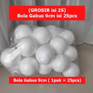 

Bola Gabus 9cm / Bola Gabus Styrofoam diameter 9cm HARGA GROSIR 25 pc