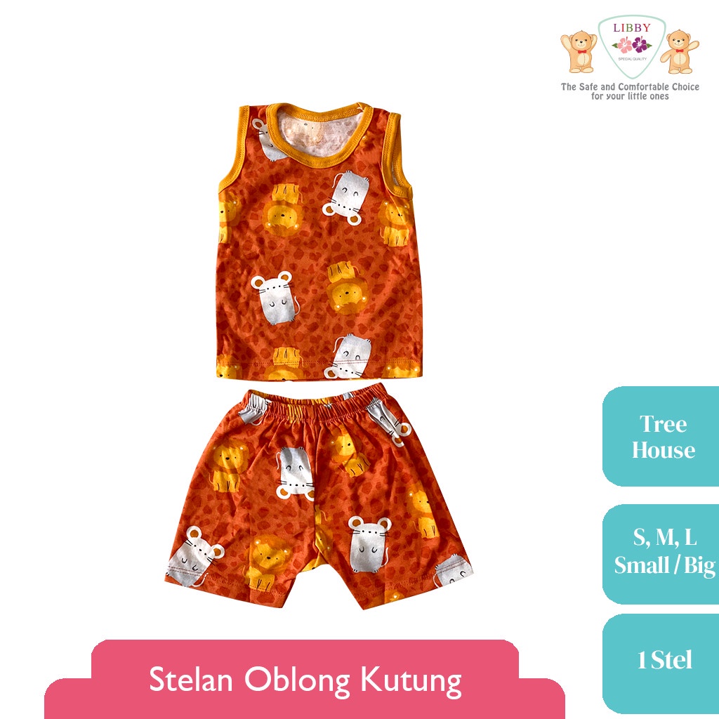 LIBBY Stelan Oblong Kutung Motif Tree House (1 stel)