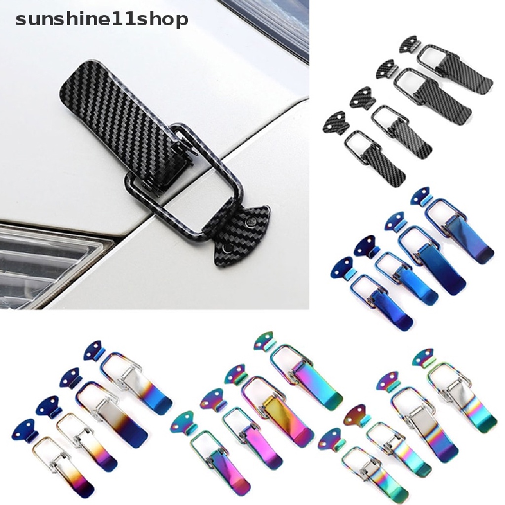 Sho 2Pcs Klip Pengikat Pengait Pengaman Universal Lock Clip Kit Pengait Pelepas Bumper N