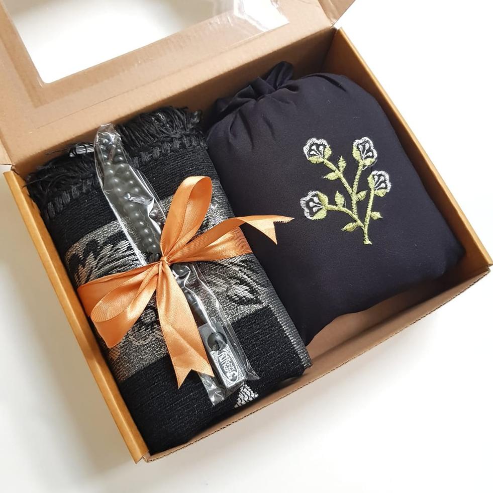 NEW STOCK [BARMU] KADO HARI IBU PAKET MUKENA DAN SAJADAH TURKI PACKING BOX KADO GURU HADIAH ULANG TA