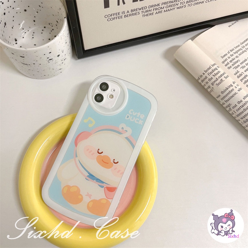 Redmi Note 12 11 11s 10 9 8Pro Redmi 12C 10C 10A 10 9T 9C 9A 9 A1 A1+ Xiaomi 11 Lite 12T 11TPro Mi Poco M3 X3Pro NFC Cartoon Cute Duck Phone Case Lens Protection Soft Cover