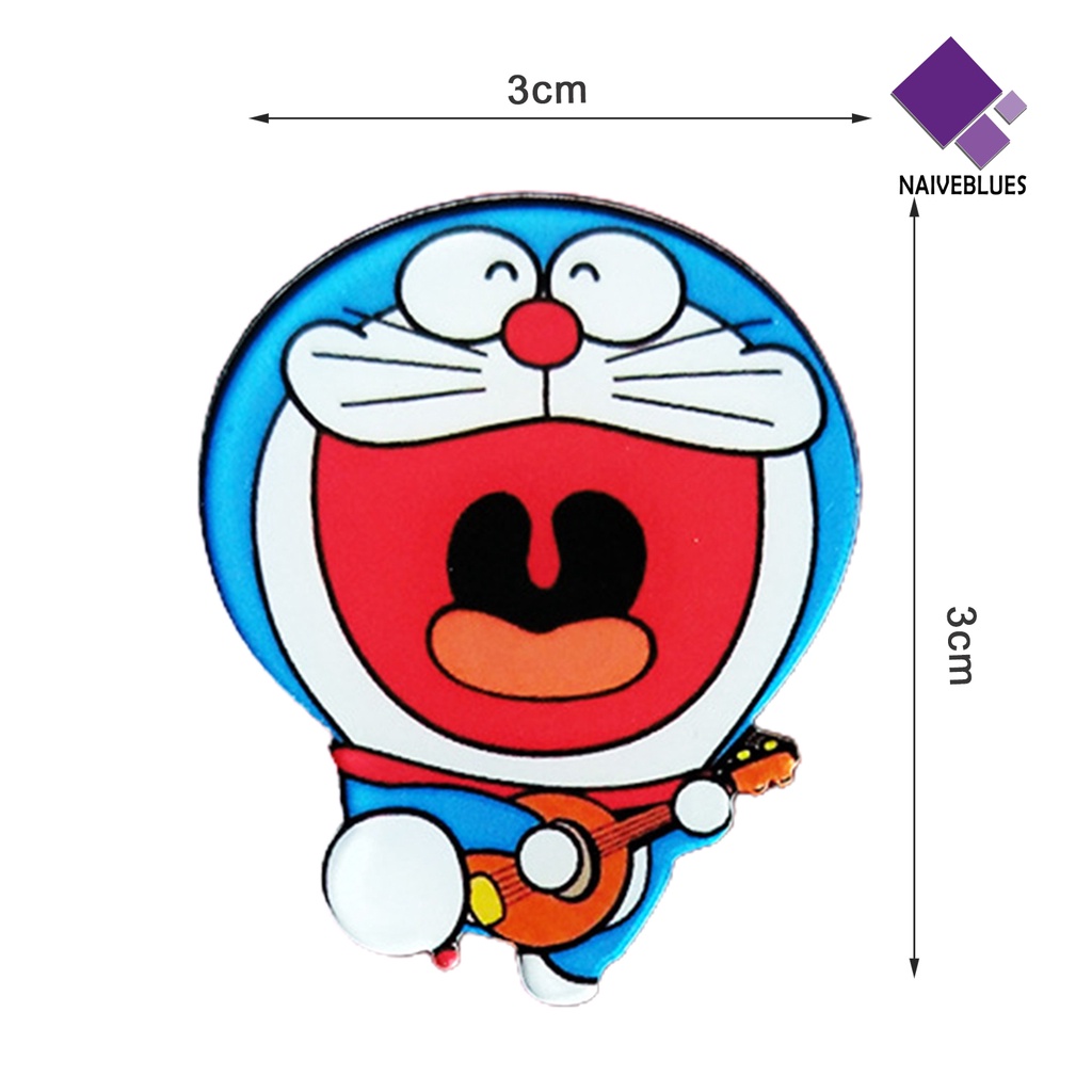 &lt; Naiveblues &gt; 5Pcs Bros Kerah Lencana Kartun Hias Plastik Anime Jepang Doraemon Untuk Pesta