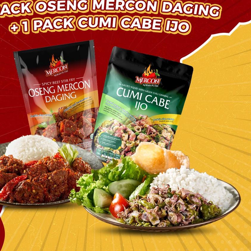 

✧ Mercon Merah Putih - Set Duet Maut || Oseng Mercon Daging + Cumi Cabe Ijo ➩