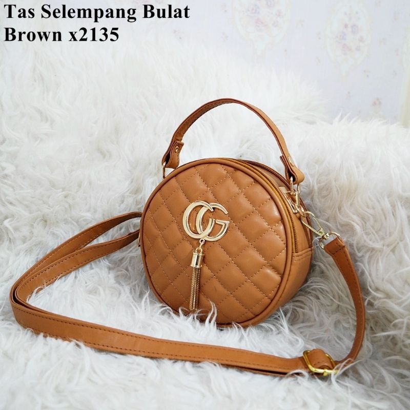 Tas Bulat Selempang 05-2135 Bag wanita murah tas Fashion andin korea style grosir murah THR