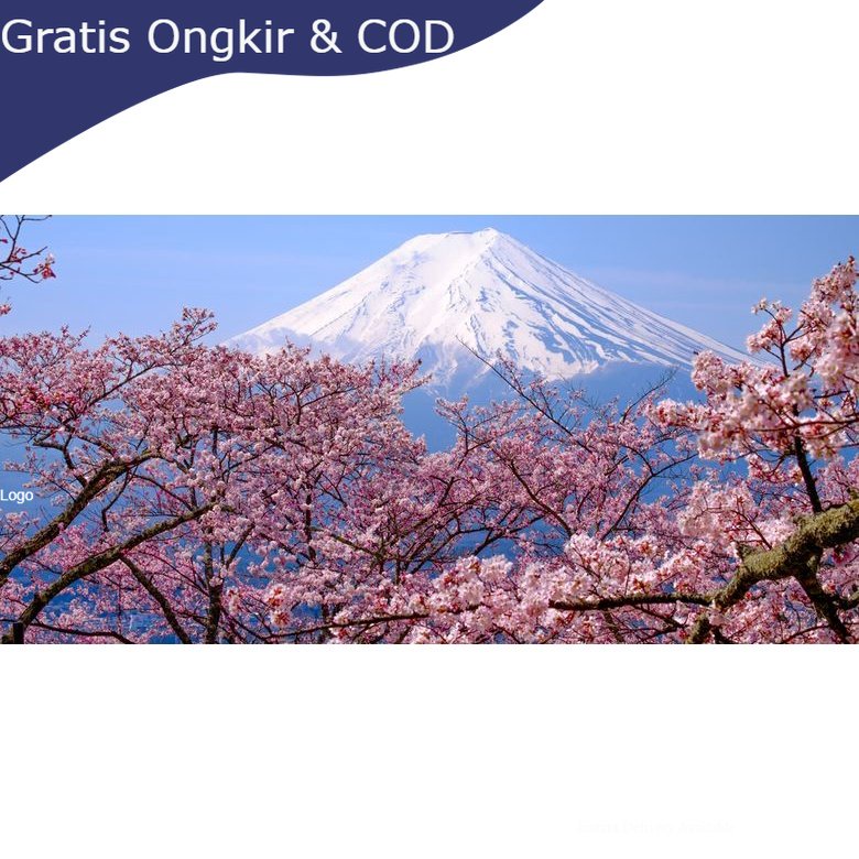 Lukisan murah lukisan cetak hiasan dinding gambar gugung fuji dan bunga sakura