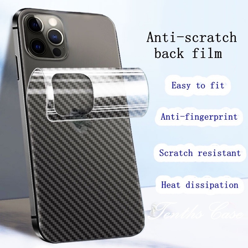 Flim Serat Karbon Untuk Vivo Y02 Y16 Y35 Y02s Y22 Y22s V25e V25Pro Y15S Y15A Y21 Y21S Y33S V23e Y20i Y20 Y12s Y20s Y11 Y12 Y15 Y17 Y1s Y91C Y95 Y91Protective Back Sticker