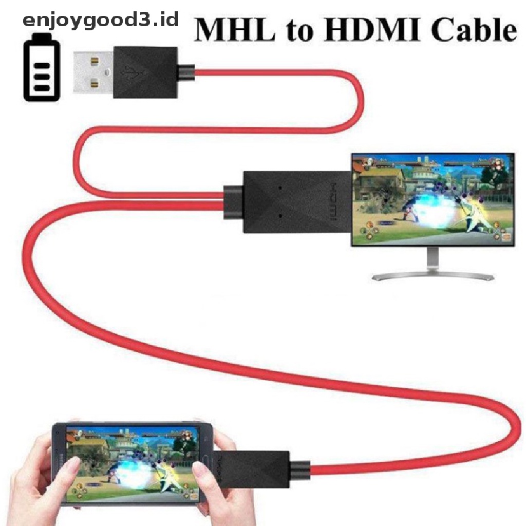 [Rready Stock] 2020baru Adaptor Kabel TV Micro USB Ke HDMI 1080P HD Untuk Ponsel Android 2m (ID)