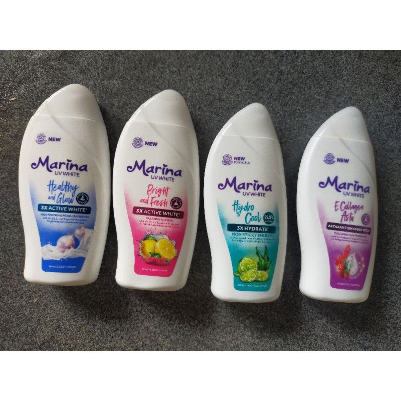 marina uv white hand &amp; body lotion 185ml