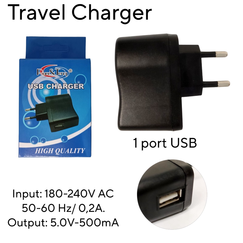 ADAPTOR BATOK CHARGER 1 PORT USB KEPALA CHARGER POWER