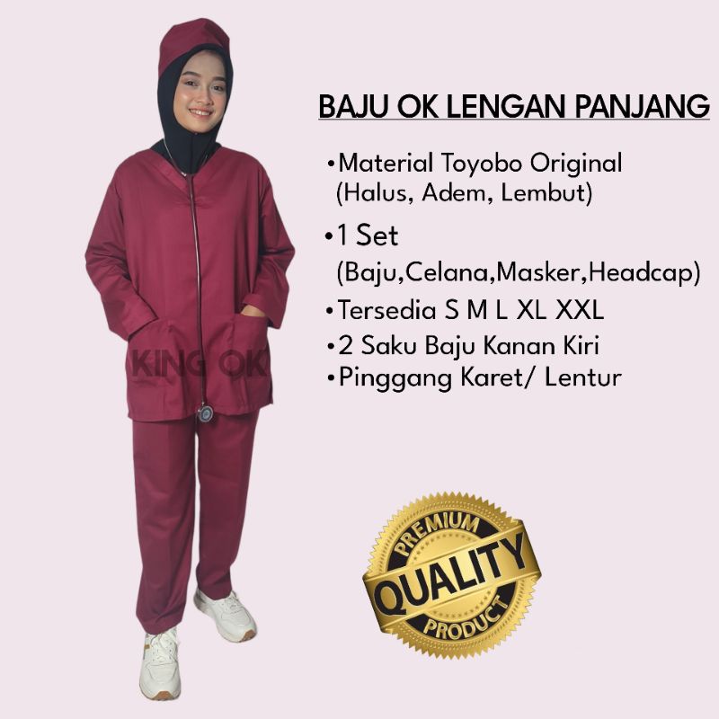 Baju Ok Toyobo/ Baju Perawat/ Oka Dokter Perawat Petugas Medis/ Baju Oka