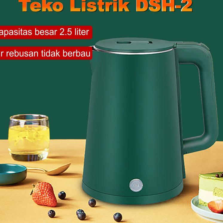 ☃ Teko Listrik Pemanas Air Electric Kettle Ketel Besar Otomatis Stainless 2 Liter ketel pemanas air 