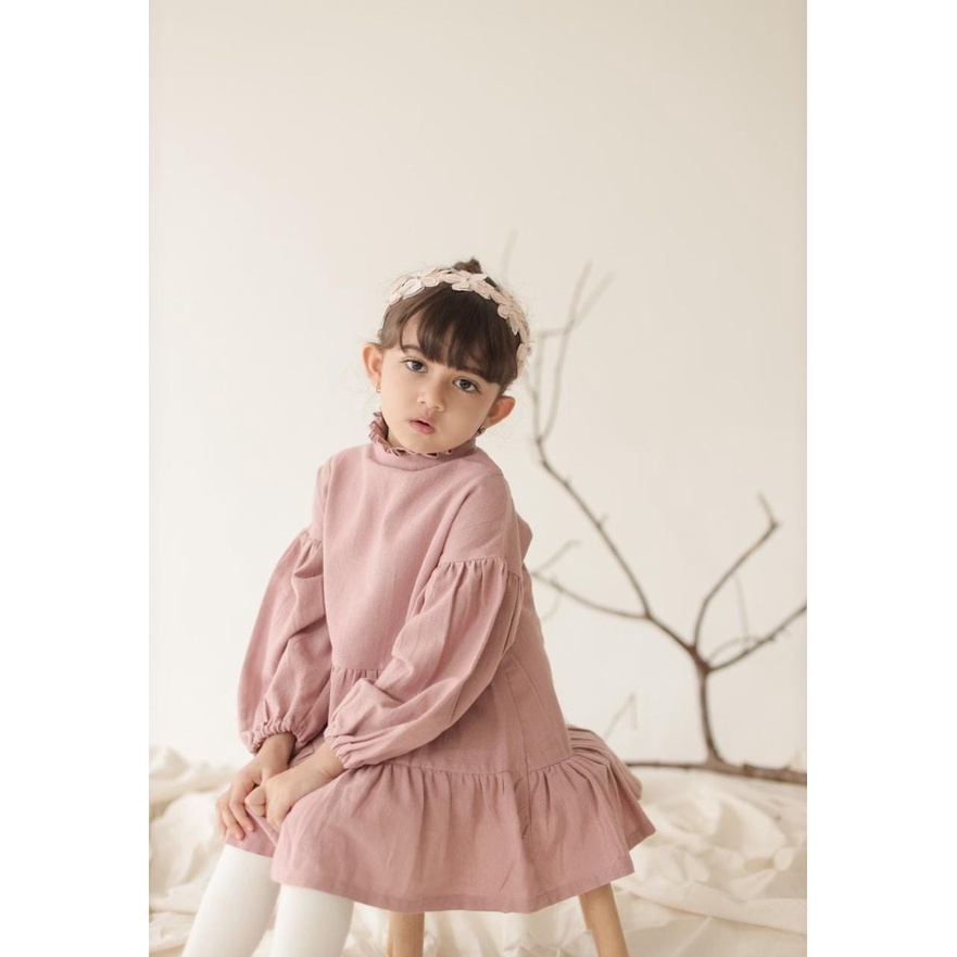 BELL AND BO MAHA RUFFLE DRESS RAYA COLLECTION DRESS ANAK PEREMPUAN BAJU LEBARAN ANAK PEREMPUAN 1-4 TAHUN