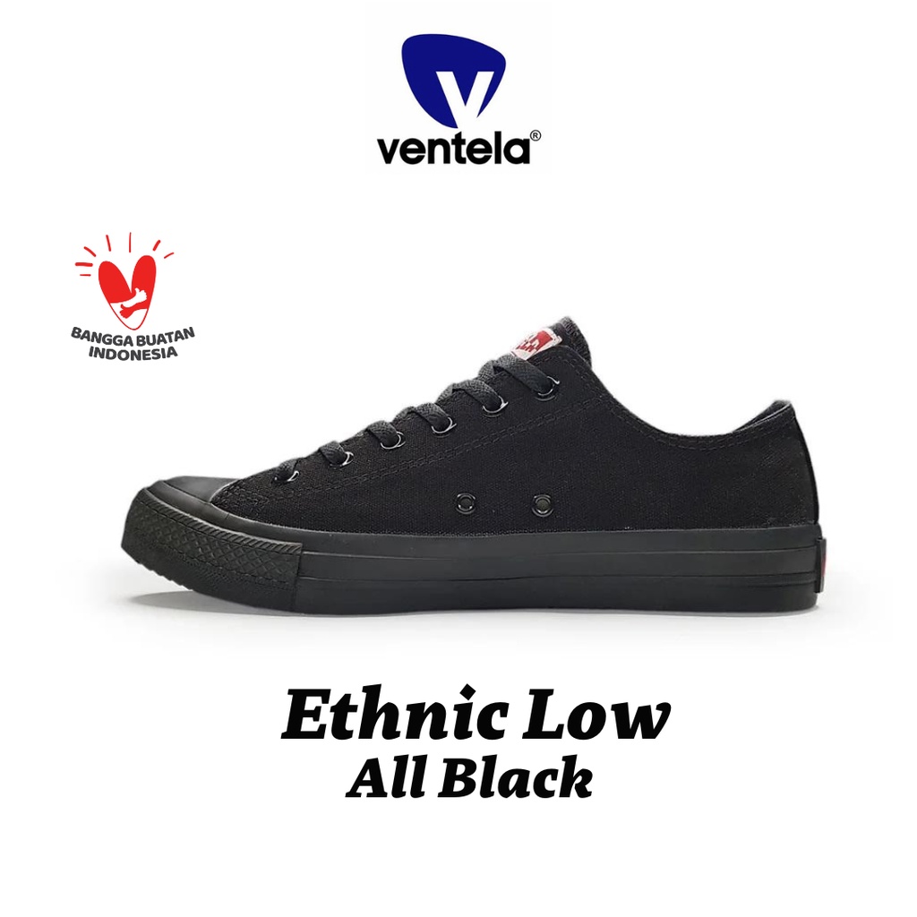Ventela Ethnic Low All Black [READY STOCK]