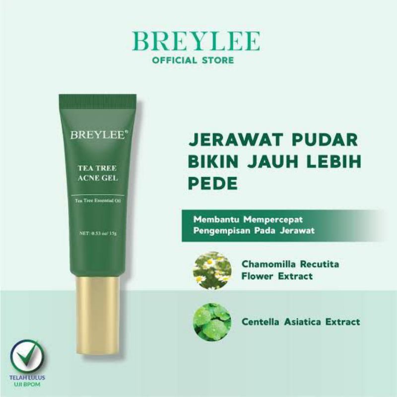 Breylee Tea Tree Acne Gel Untuk Kempeskan Jerawat (15gr)