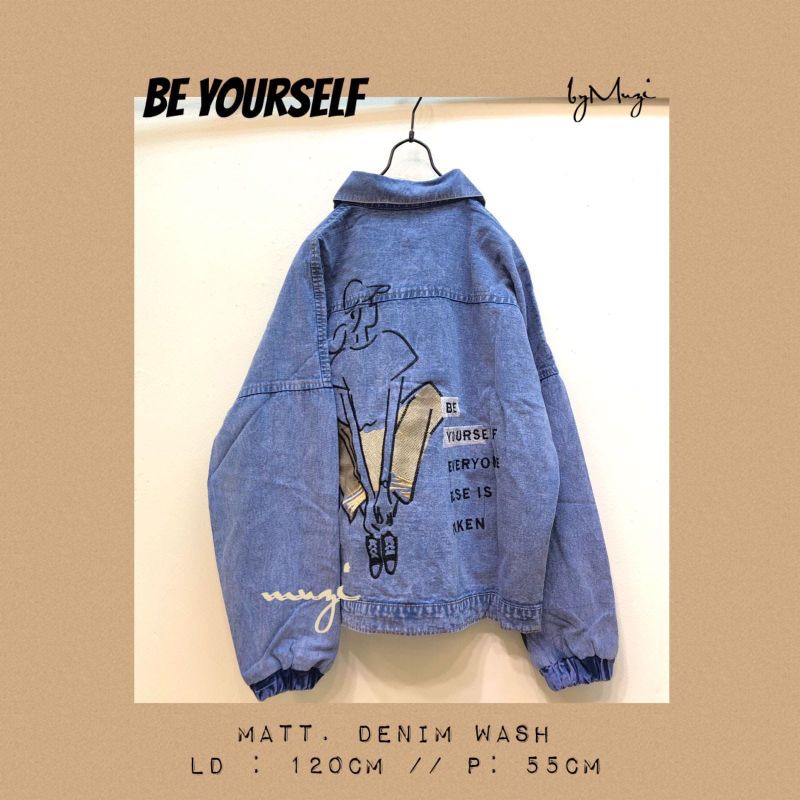 jaket levis denim wash by muji premium