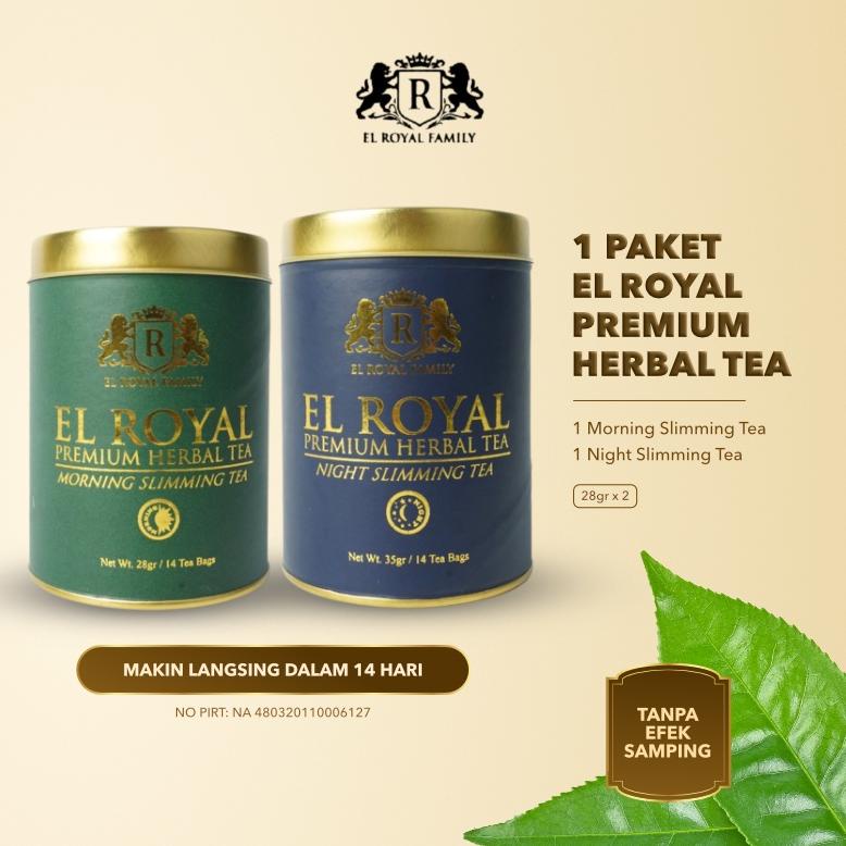 

TERLAKU El Royal Premium Tea Teh Pelangsing Siang dan Malam (1 Paket) Slimming Tea Free Ongkir