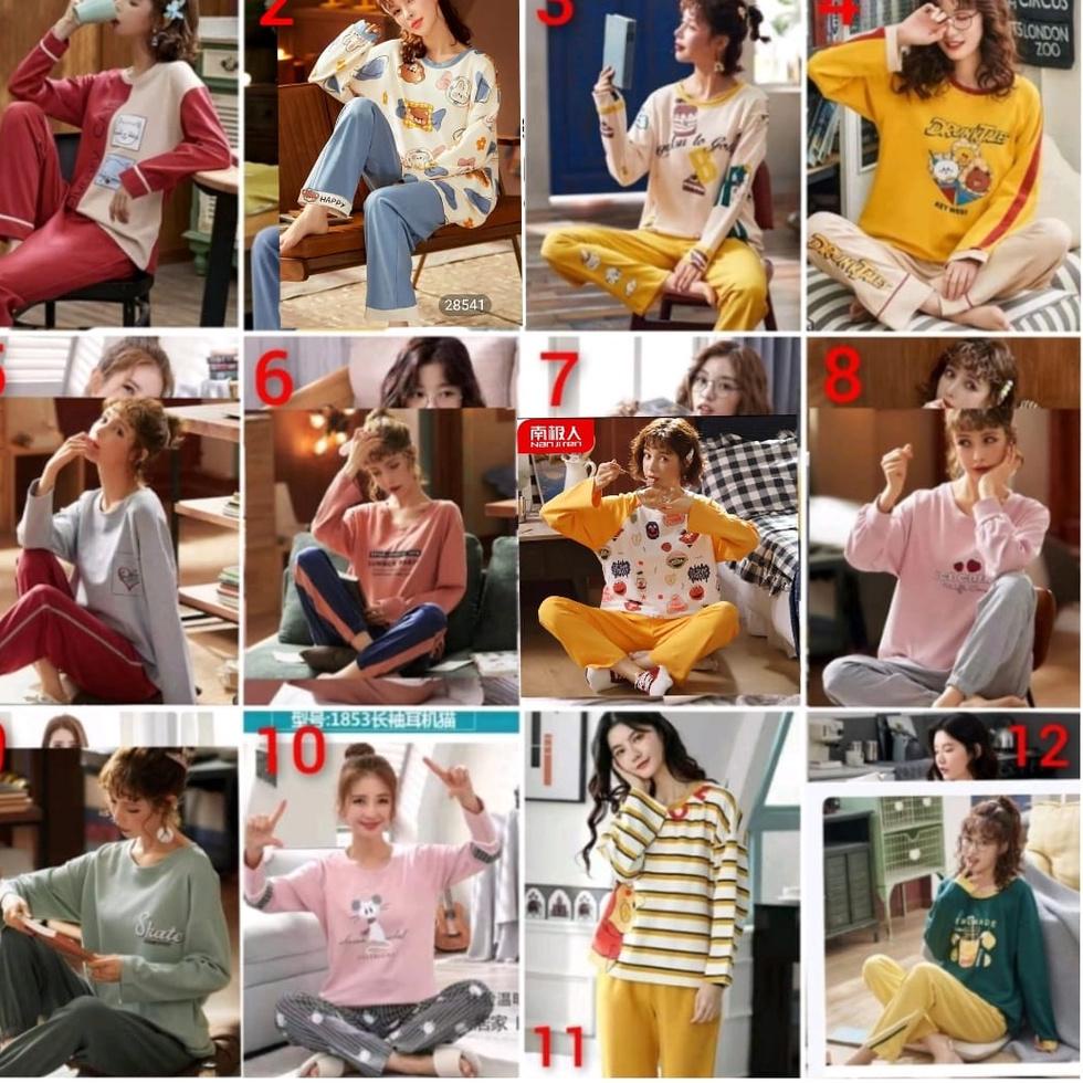 Best Product piyama baju tidur kaos tebal import pp