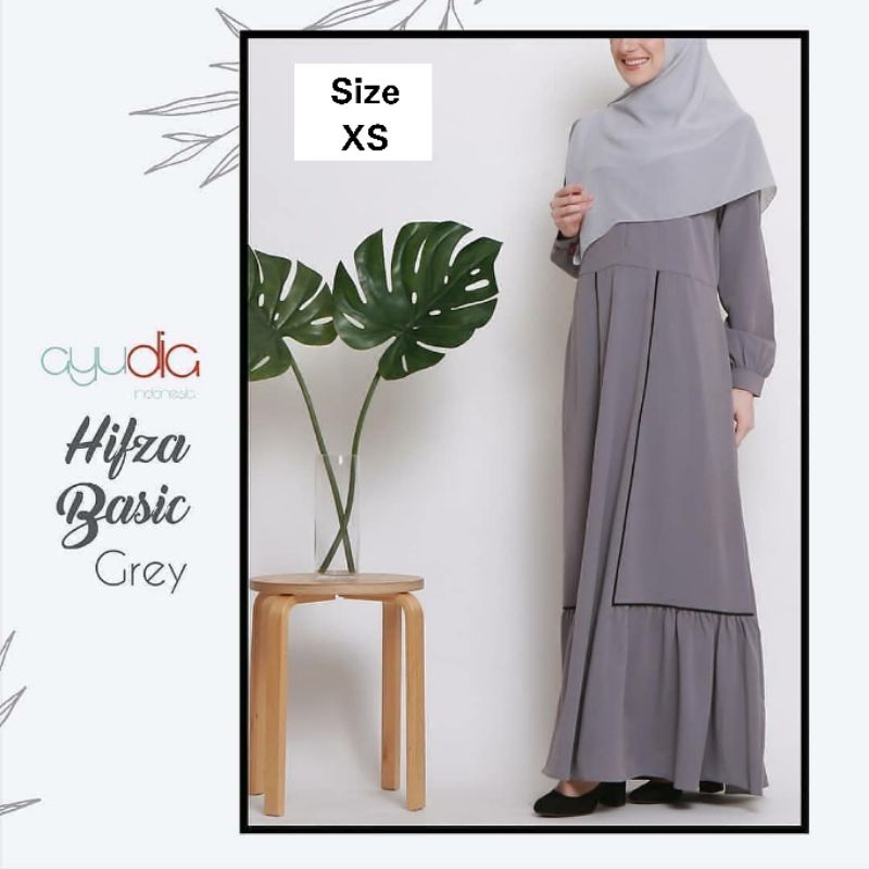 Dress Hifza Basic -Hanya Dress- Gamis Pesta Syari Cantik by Ayudia Indonesia