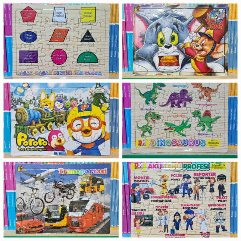 PUZZLE / PUZLE / PAZEL KARTON 30 KEPING MOTIF ANAK CEWEK - MAINAN EDUKASI ANAK