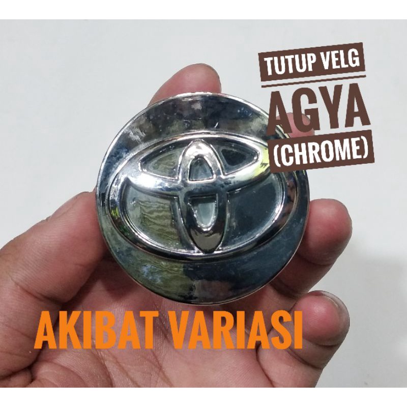 Tutup Velg Roda Mobil Toyota Agya (Chrome) Dop Roda Mobil Toyota Agya Full Chrome Tutup Velg Pada Ro
