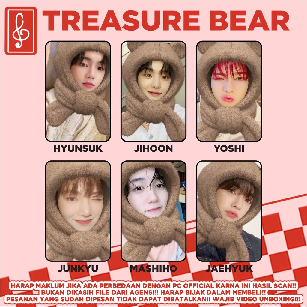 [FANMADE TREASURE] PHOTOCARD BEAR UNOFFICIAL