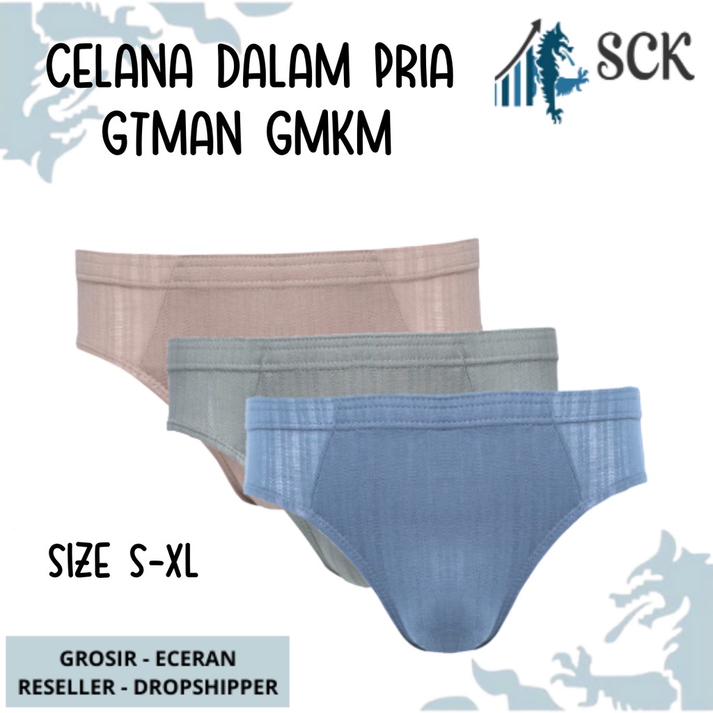 [ISI 3] CD Pria GT-MAN GMKM Bahan Katun Polyester| Celana dalam gt man dewasa Pria | CD GT man Cowok | GTman Katun Laki gmkm - sckmenwear GROSIR