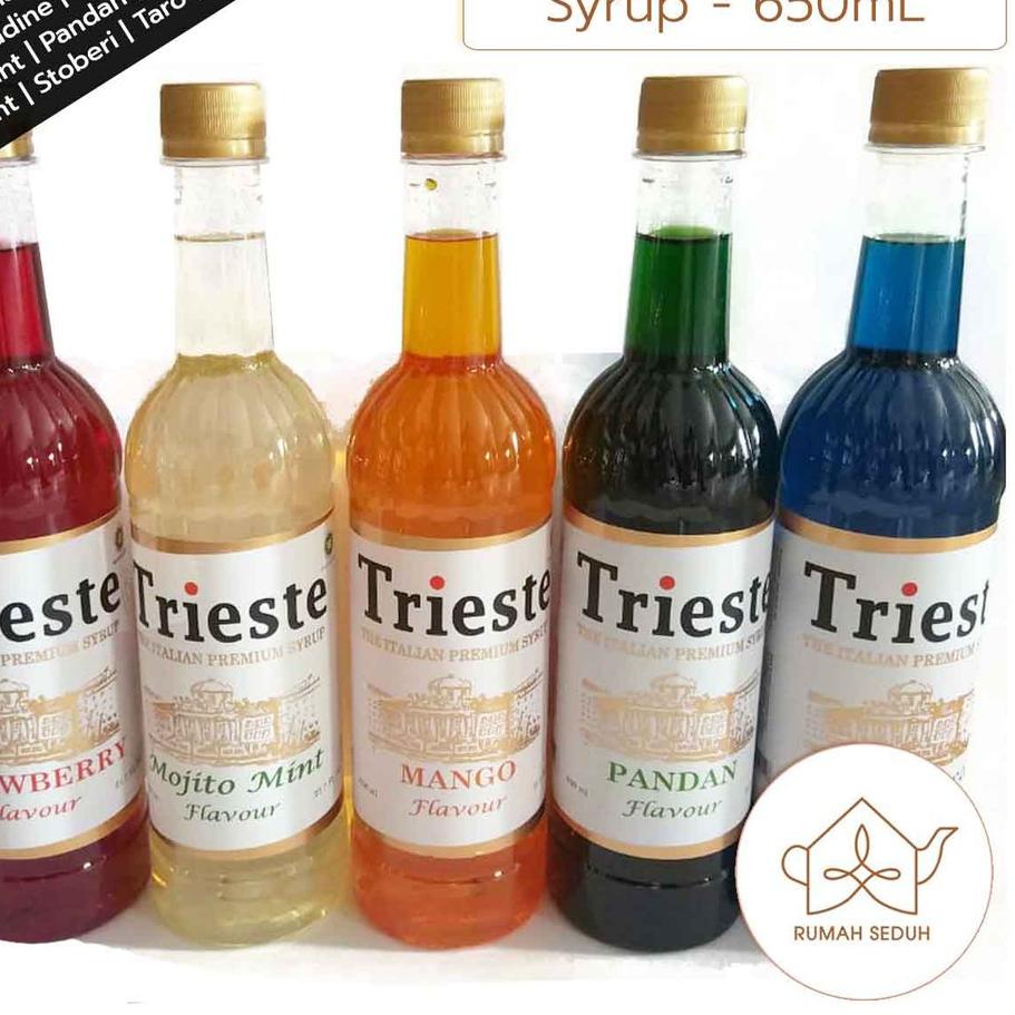 

♣ Trieste Italian Syrup 650mL - Tea and Mojito Syrup- Banana, Blue Curacao, Lychee, Mango, Mint, dll ۩