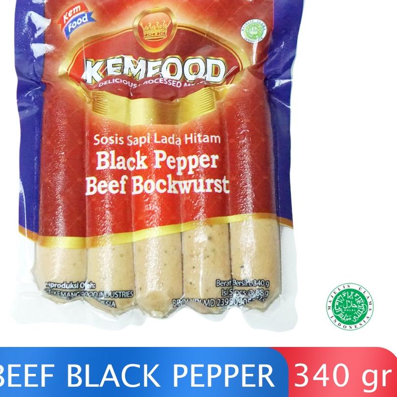 

❆ Kemfood Sosis Sapi Black Pepper Beef Bockwurst - 340 gr ➶