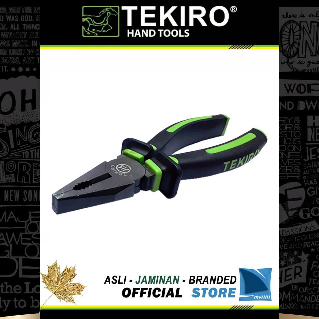 Tang Kombinasi 4.5&quot; ~ 8&quot; inch / Linesman Pliers TEKIRO ( Jepit / Potong / Bengkok / Patah / Iris )