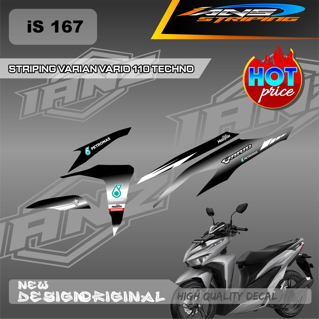 TERBARU STRIPING DECAL VARIO TECHNO SIMPEL PETRONAS / STIKER LIST HONDA VARIO TECHNO 110 OLD CUSTOM PETRONAS  / DECAL KERETA VARIO SEMI FULL BODY  IS167