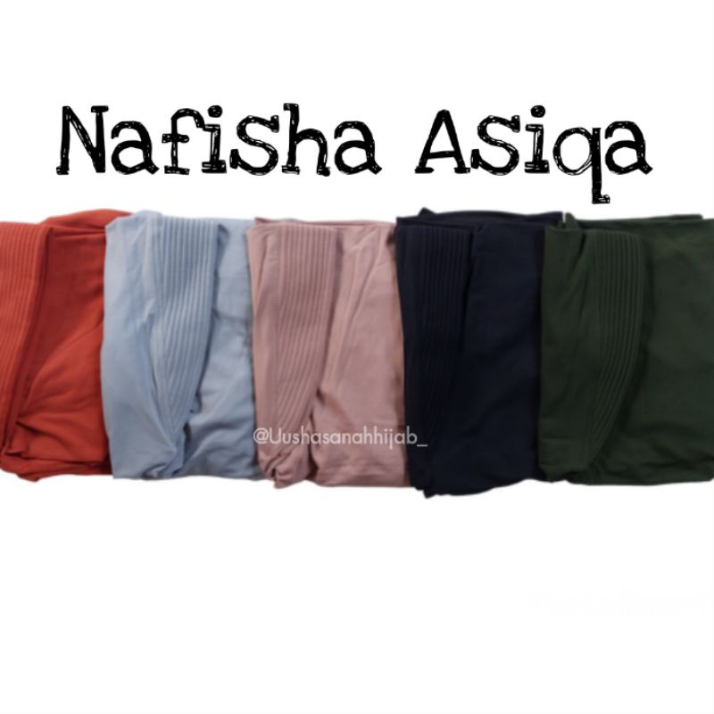 (Ori Nafisha) ASIQA •jilbab instan•hijab instan jersey super•kerudung soft pet