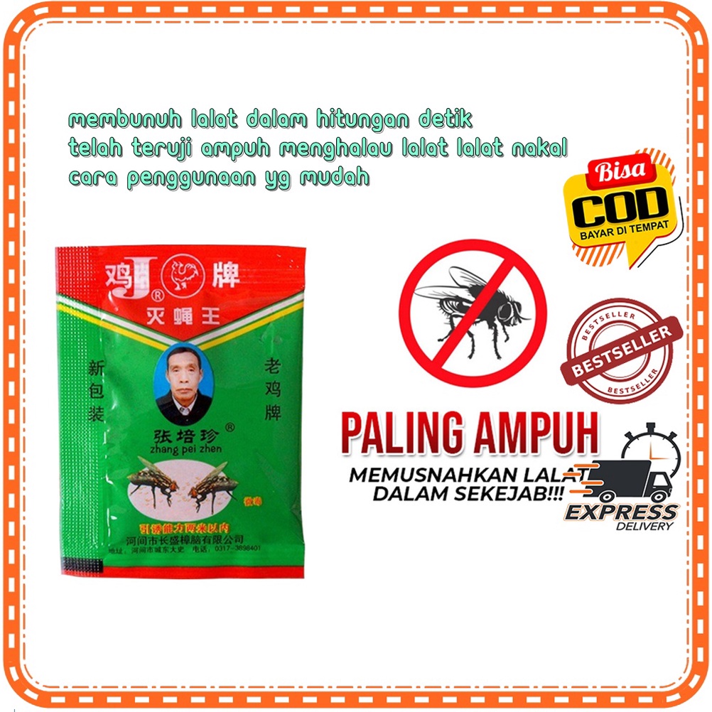 READY- Racun Lalat Ampuh 100% Original Zhang Pei Zhen Dahao - Serbuk Anti Lalat Ampuh Banget