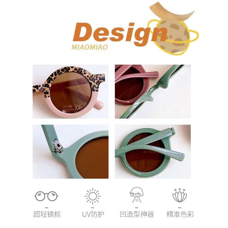 Kacamata Anak New Trend/Fashion Anak Terbaru Bulat Kacamata Hitam Motif UV protection High Quality Import Kacamata Fashion